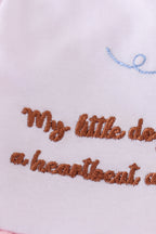 Pink puppy embroidery girl set