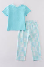 Blue aqua meadow boy set