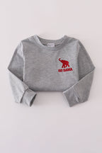 Grey Alabama embroidery pants set