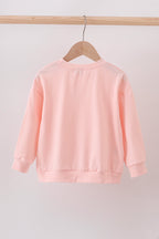 Pink santa claus print top