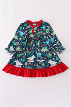 Dinosaur Ruffle Dress