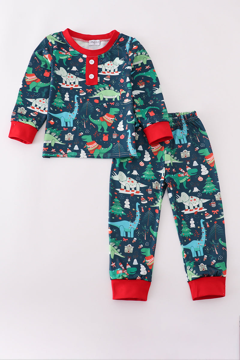 Green Dinosaur Pants Set