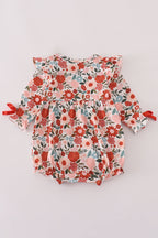 Fox embroidery floral print bubble