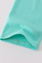 Green meadow splash ruffle pants set