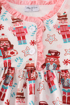 Christmas nutcracker print ruffle gown
