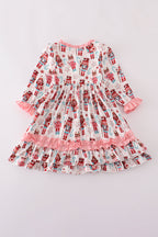 Christmas nutcracker print ruffle gown