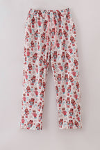 Christmas nutcracker print mom pajamas pants