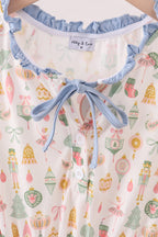 Nutcracker print tiered mom dress