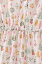 Nutcracker print tiered mom dress
