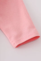 Pink believe embroidery ruffle romper