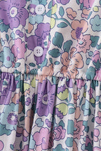 Purple floral women dress