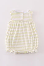 Easter stripe bunny embroidery girl bubble