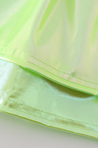 Chartreuse girl ruffle laser skorts