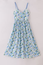 Tranquil garden print mom dress