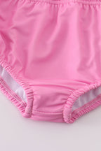 Blushing rose garden print girl 2pc swimsuit