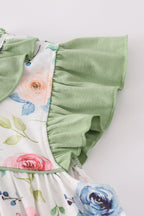 Green garden rose set