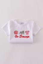 White Georgia go dawgs embroidery set