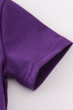 Purple gold LSU applique bloomer set