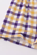 Purple gold LSU applique set