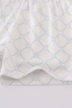 Blue classic lattice charm shorts set