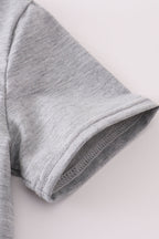 Gray tool box applique shorts set