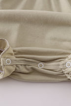 Green farm windmill embroidery ruffle bubble