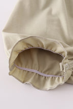 Green farm windmill embroidery ruffle bubble