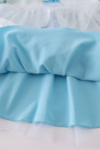 Blue princess embroidery ruffle dress