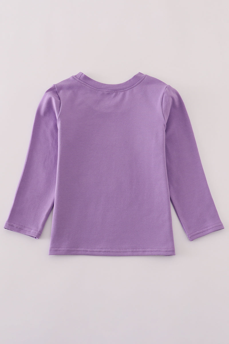 Purple gold LSU geaux tiger sequin top