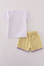 Purple gold LSU geaux tiger sequin set