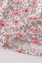 Purple floral print tiered mom&me dress