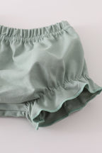 Fall floral print ruffle bloomer set