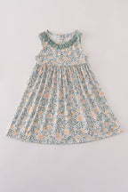 Fall floral print ruffle mom&me dress