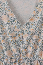 Fall floral print ruffle mom&me dress