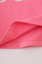 Pink bow sequin dress