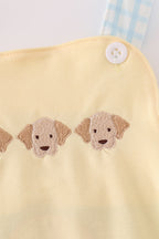 Yellow puppy embroidery bubble