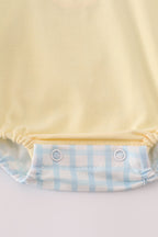 Yellow puppy embroidery bubble