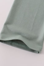 Sage stripe football french knot pants set