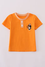 Orange Tennessee go vols embroidery top