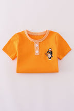 Orange Tennessee go vols embroidery top