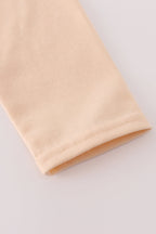 Cream puppy embroidery pants set