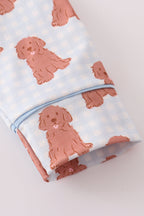 puppy print pajamas set