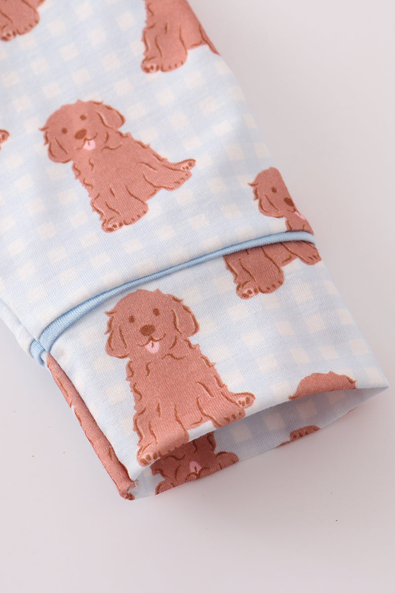 puppy print pajamas set