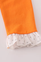 Orange Tennessee go vols embroidery ruffle pants set