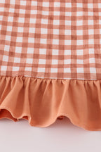 Fall floral print turkey pumpkin embroidery 3pc set