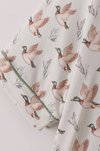 Green duck print bamboo mom pajamas set