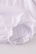 Pink bow smocked bubble