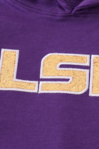 LSU glitter hoodie top