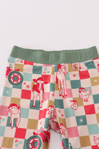 Checkered bamboo 2pc pajamas set