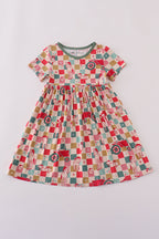 Checkered bamboo dress